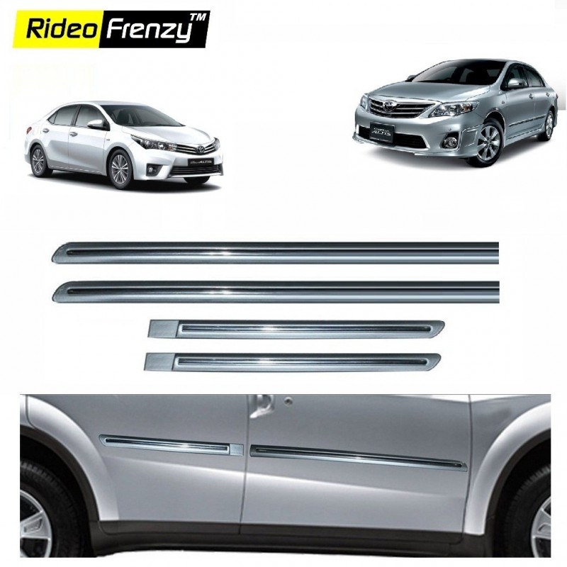 Buy Toyota Corolla Altis White Chromed Side Beading online at low prices-Rideofrenzy