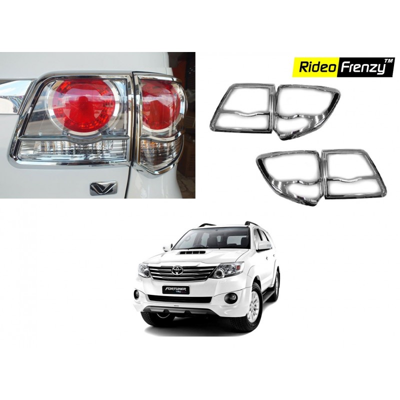 Buy New Toyota Fortuner Chrome Tail Light Covers at low prices-RideoFrenzy
