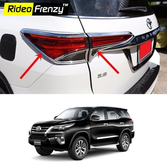 Buy New Toyota Fortuner Chrome Tail Light Covers online at low prices-Rideofrenzy