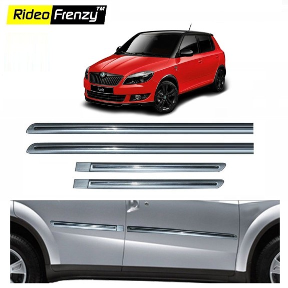 Buy Skoda Fabia Silver Chromed Side Beading online at low prices-Rideofrenzy
