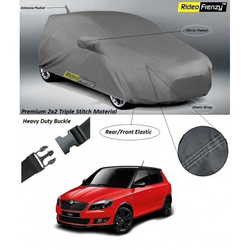 Buy Premium Skoda Fabia Car Covers with Mirror & Antenna Pocket at