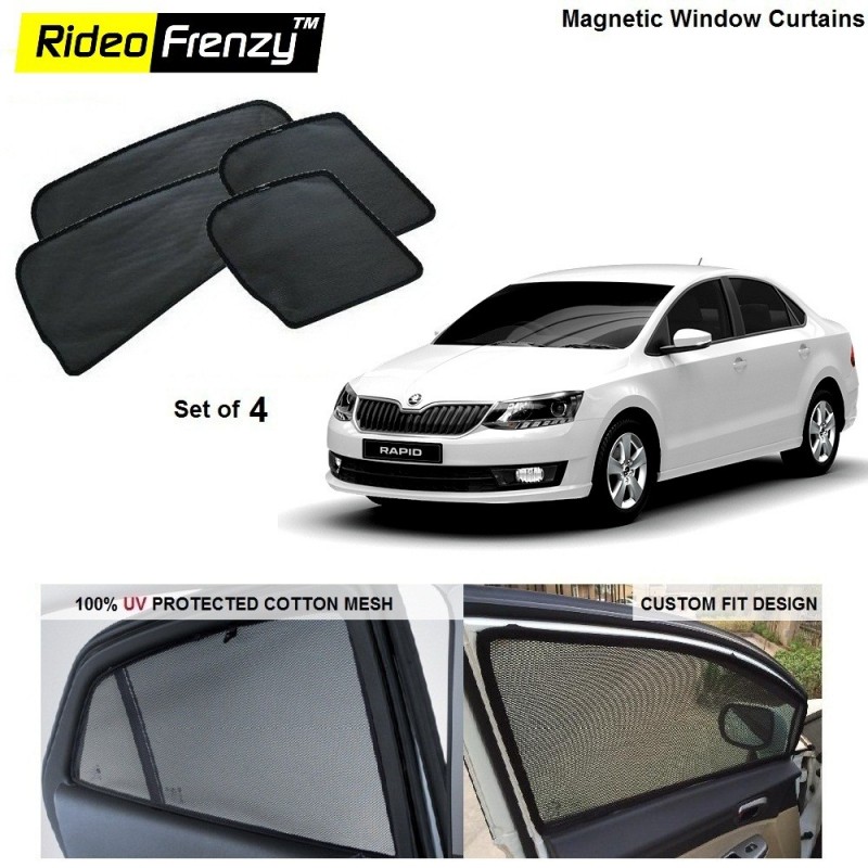 Buy Skoda Rapid Magnetic Window Sunshades online at low prices-Rideofrenzy