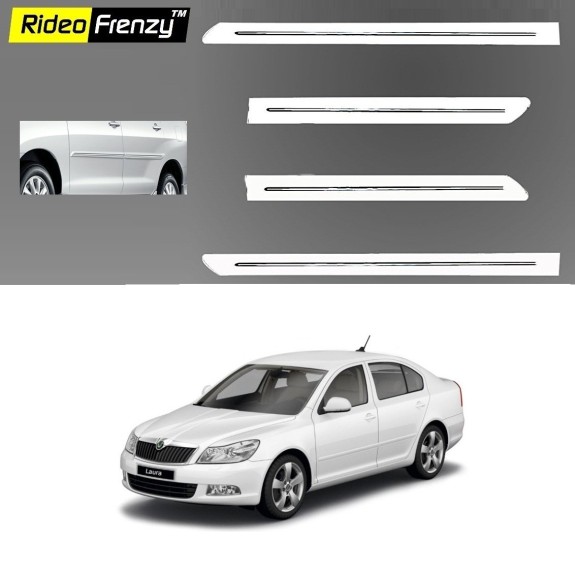 Buy Skoda Laura White Chrome Side Beading online at low prices-Rideofrenzy