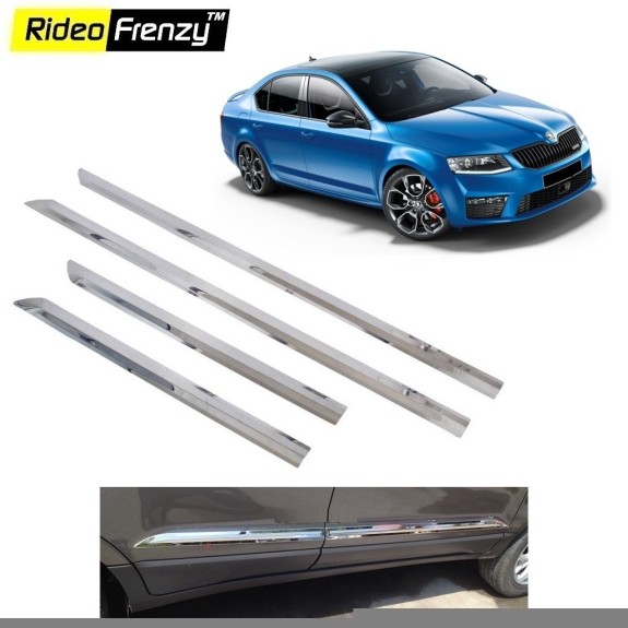 Buy Stainless Steel Skoda Octavia Chrome Side Beading online at low prices-Rideofrenzy