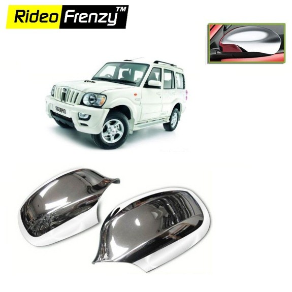 Buy Mahindra Scorpio Chrome Side Mirror Covers online at low prices-Rideofrenzy