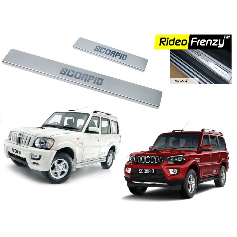 Buy Mahindra Scorpio Stainless Steel Door Sill Plates online at low prices-Rideofrenzy