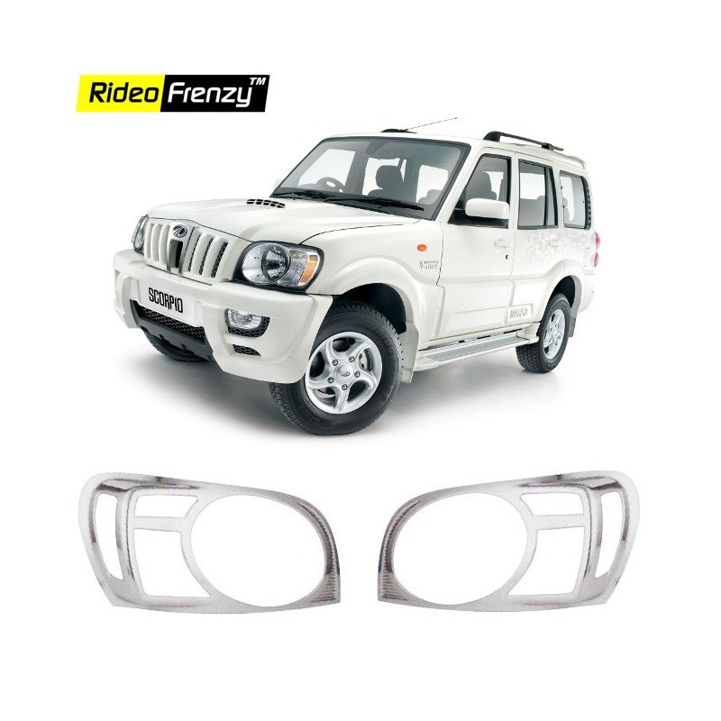 Buy Mahindra Scorpio Chrome HeadLight Covers online at low prices-Rideofrenzy