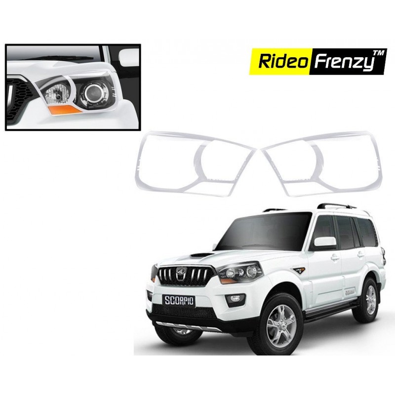 Buy New Mahindra Scorpio Chrome HeadLight Covers online at low prices-Rideofrenzy