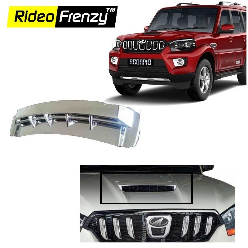 Buy New Mahindra Scorpio Chrome Bonnet Scoop online at low prices-Rideofrenzy