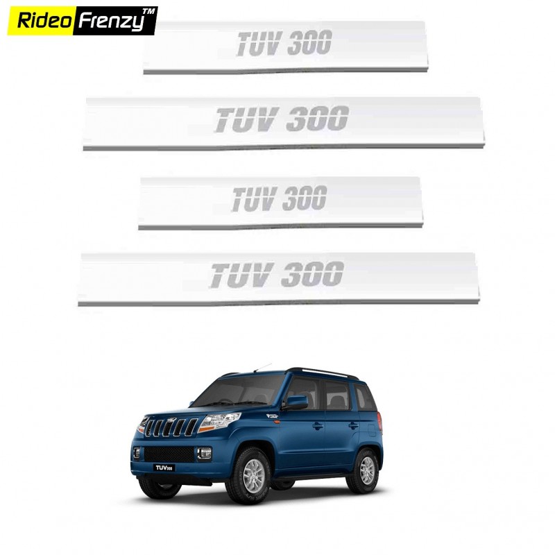 Buy Mahindra TUV300 Stainless Steel Door Sill Plates online at low prices-Rideofrenzy