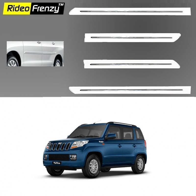 Buy Mahindra TUV300 White Chromed Side Beading online at low prices-Rideofrenzy