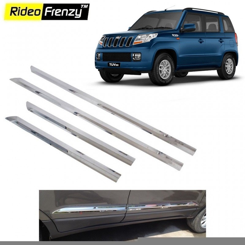 Buy Stainless Steel Mahindra TUV300 Chrome Side Beading online at low prices-Rideofrenzy
