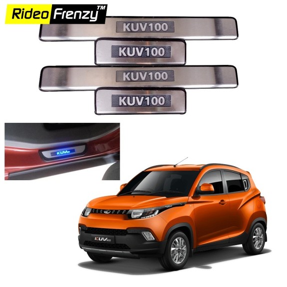 Buy Mahindra KUV100 Illuminated Scuff Plate with Blue LED online at low prices-Rideofrenzy