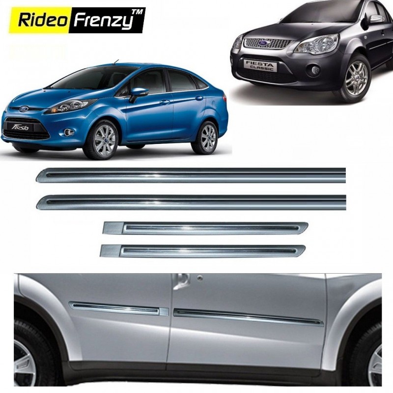 Buy Ford Fiesta Silver Chromed Side Beading online at low prices | Rideofrenzy