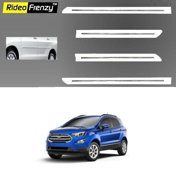 Buy Ford Ecosport White Chromed Side Beading online at best prices | Rideofrenzy