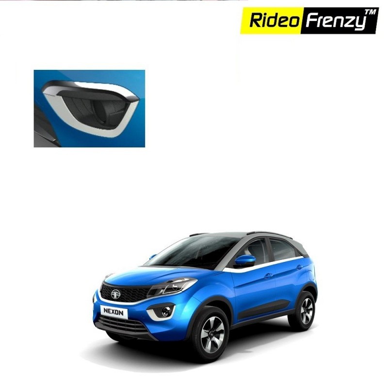 Buy Tata NEXON Chrome Fog Lamp Garnish Covers online at low prices | Rideofrenzy