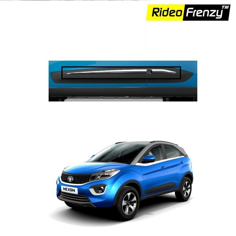 Buy Tata NEXON Chrome Side Beading Garnish Covers online at low prices | Rideofrenzy