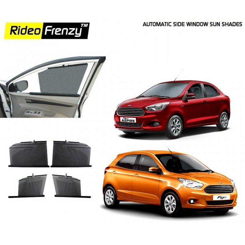 Buy Automatic Side Window Sun Shade for Figo Aspire/New Figo at low prices-RideoFrenzy