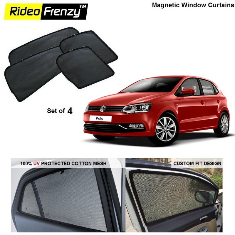 Buy  Volkswagen Polo Magnetic Window Sunshades online at low prices | Rideofrenzy