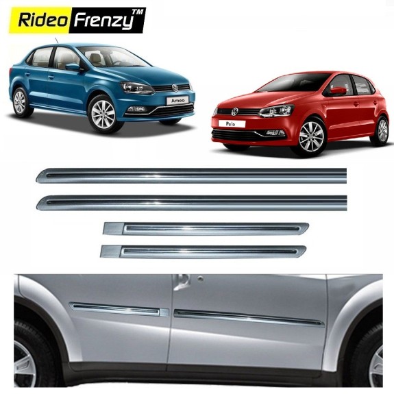 Buy Volkswagen Polo & Ameo Silver Chromed Side Beading online at low prices | Rideofrenzy