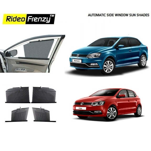 Buy Volkswagen Polo & Ameo Automatic Window Sun Shades Online | Rideofrenzy