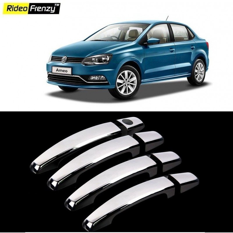 Buy Volkswagen Ameo Chrome Handle Covers online at low prices | Rideofrenzy
