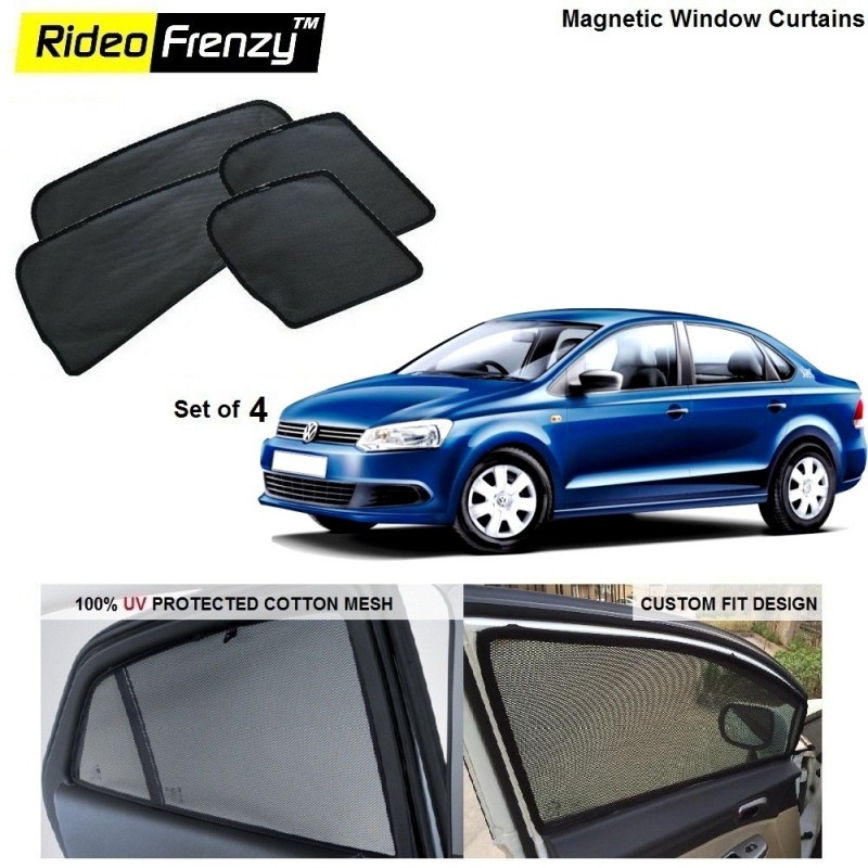 Buy Volkswagen Vento Magnetic Car Window Sunshades online at low prices | Rideofrenzy