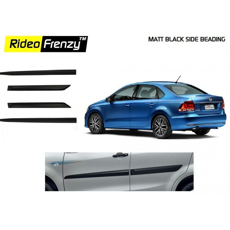 Buy Volkswagen Vento Matt Black Side Beading online at low prices | Rideofrenzy