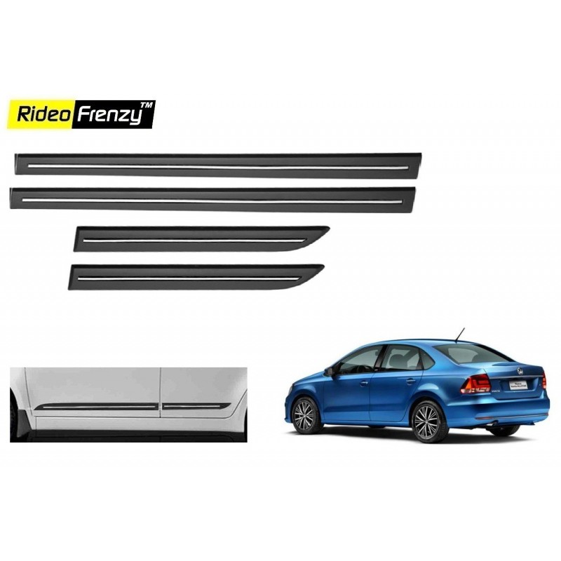 Thrust desillusion Rend Buy Volkswagen Vento Black Chromed Side Beading online at low prices |  Rideofrenzy