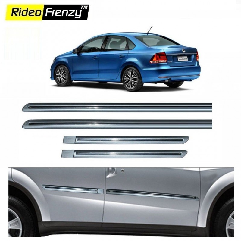 Buy Volkswagen Vento Silver Chromed Side Beading online at low prices | Rideofrenzy