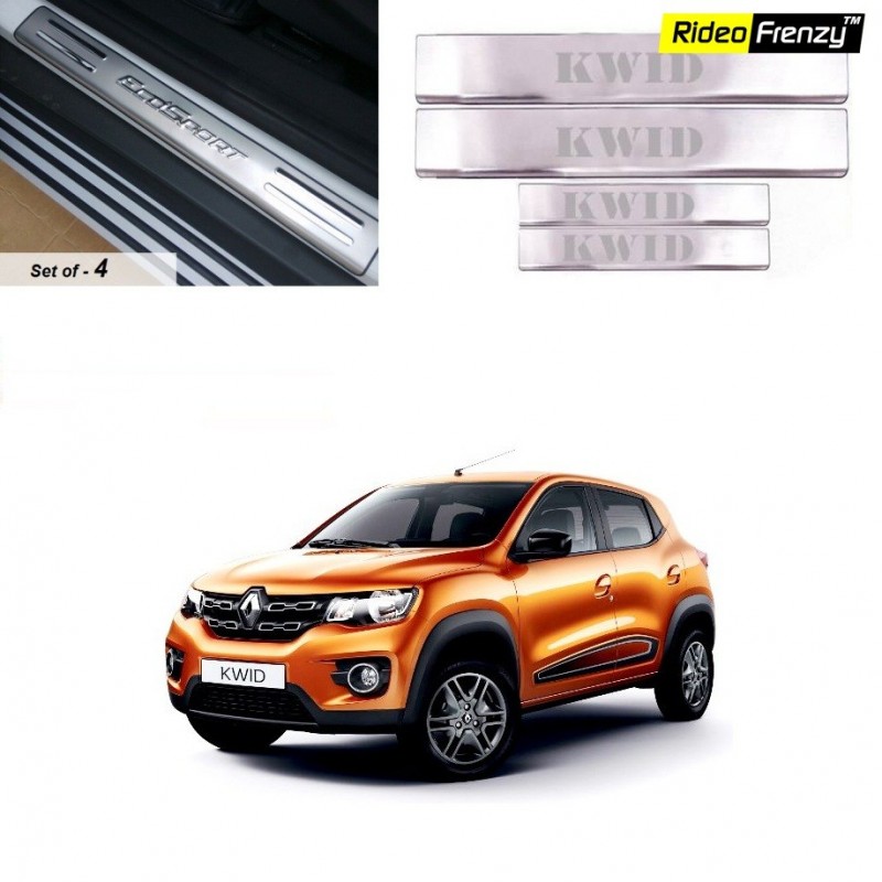 Buy Renault Kwid Stainless Steel Sill Plates online at low prices | Rideofrenzy
