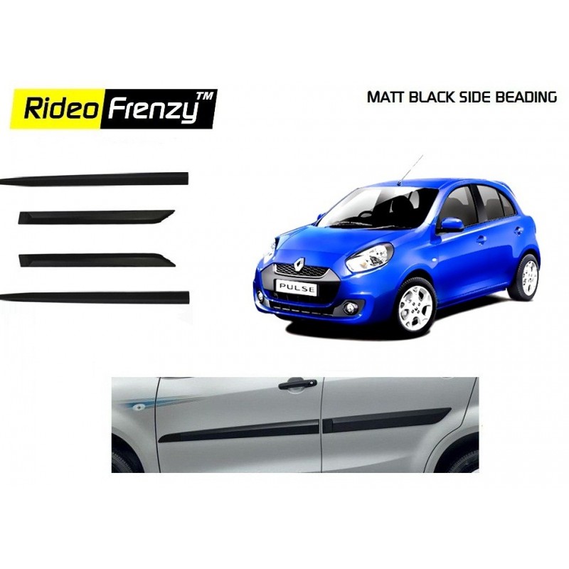Buy Renault Pulse Matt Black Side Beading online at low prices | Rideofrenzy