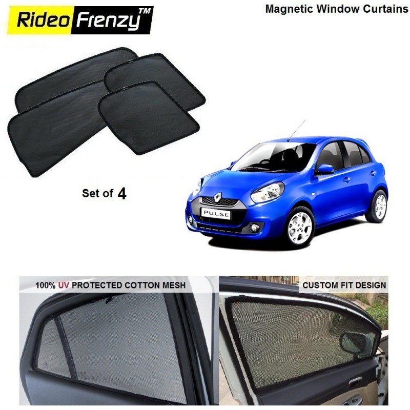 Buy Renault Pulse Magnetic Car Window Sunshades online | Rideofrenzy