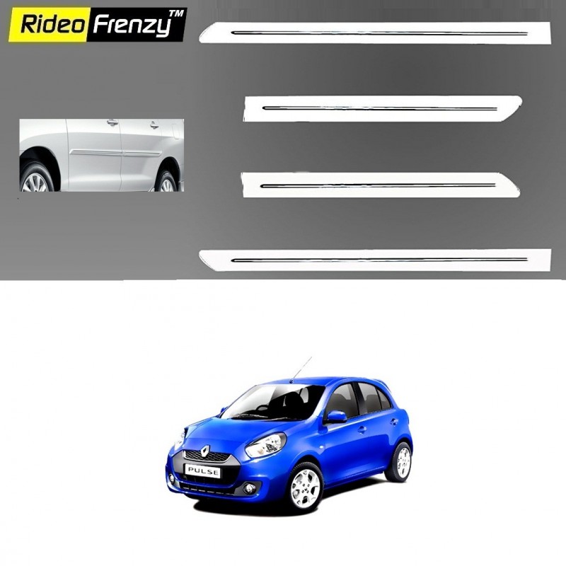 Buy Renault Pulse White Chromed Side Beading online at low prices | Rideofrenzy