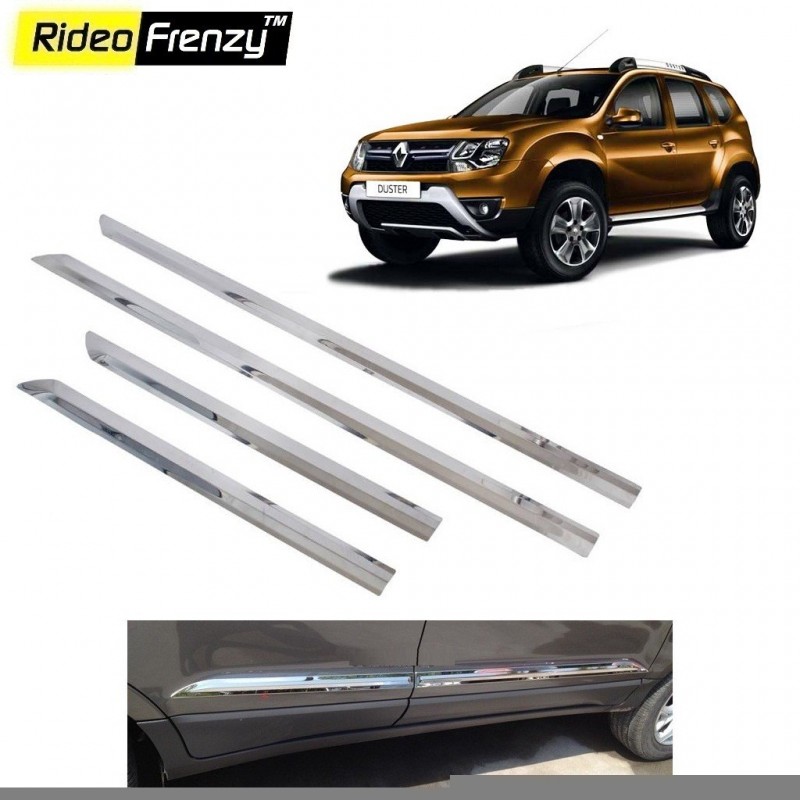 Buy Stainless Steel Renault Duster Chrome Side Beading online at low prices | Rideofrenzy