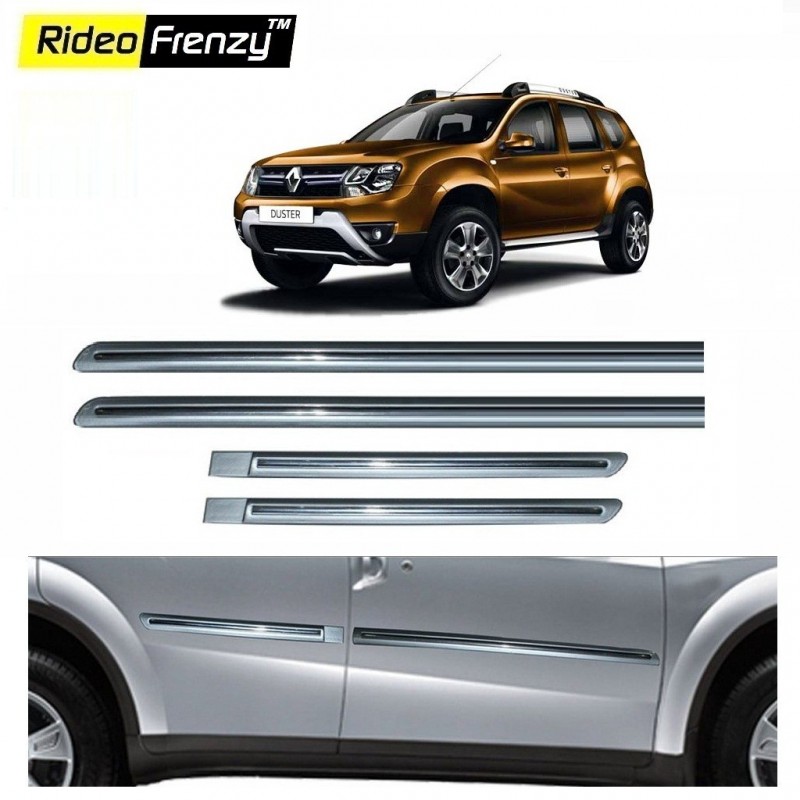 Buy Renault Duster Silver Chromed Side Beading online at low prices | Rideofrenzy