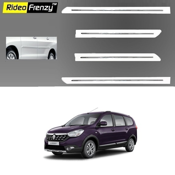 Buy Renault Lodgy White Chromed Side Beading online  India | Rideofrenzy