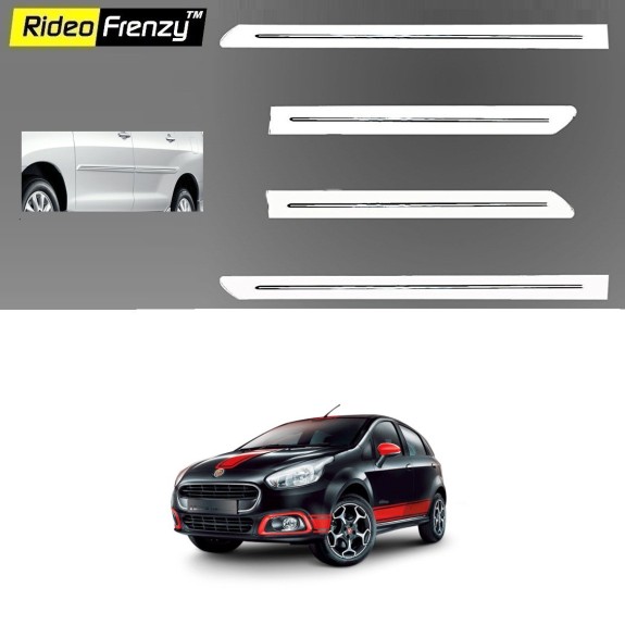 Buy Fiat Punto White Chromed Side Beading online at low prices | Rideofrenzy