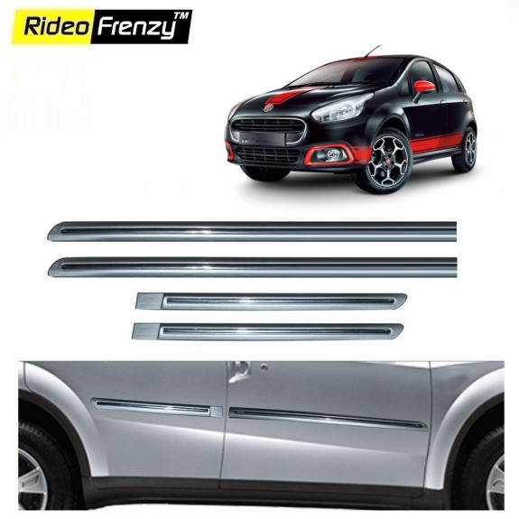 Buy Fiat Punto Silver Chromed Side Beading online at low prices | Rideofrenzy