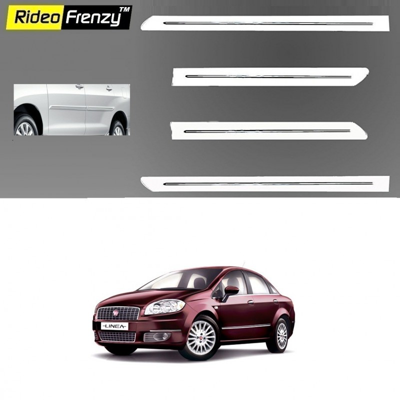 Buy Fiat Linea White Chromed Side Beading online at low prices | Rideofrenzy