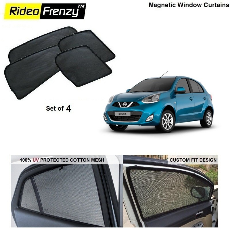 Buy Nissan Micra Magnetic Car Window Sunshades online India | Rideofrenzy