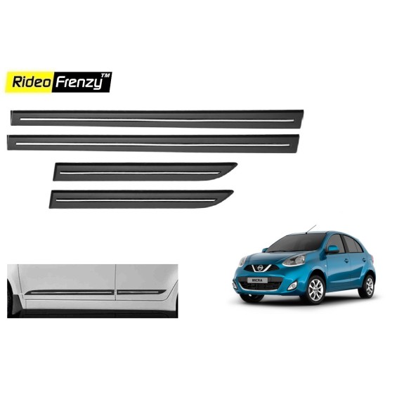 Buy Nissan Micra Black Chromed Side Beading online India | Rideofrenzy