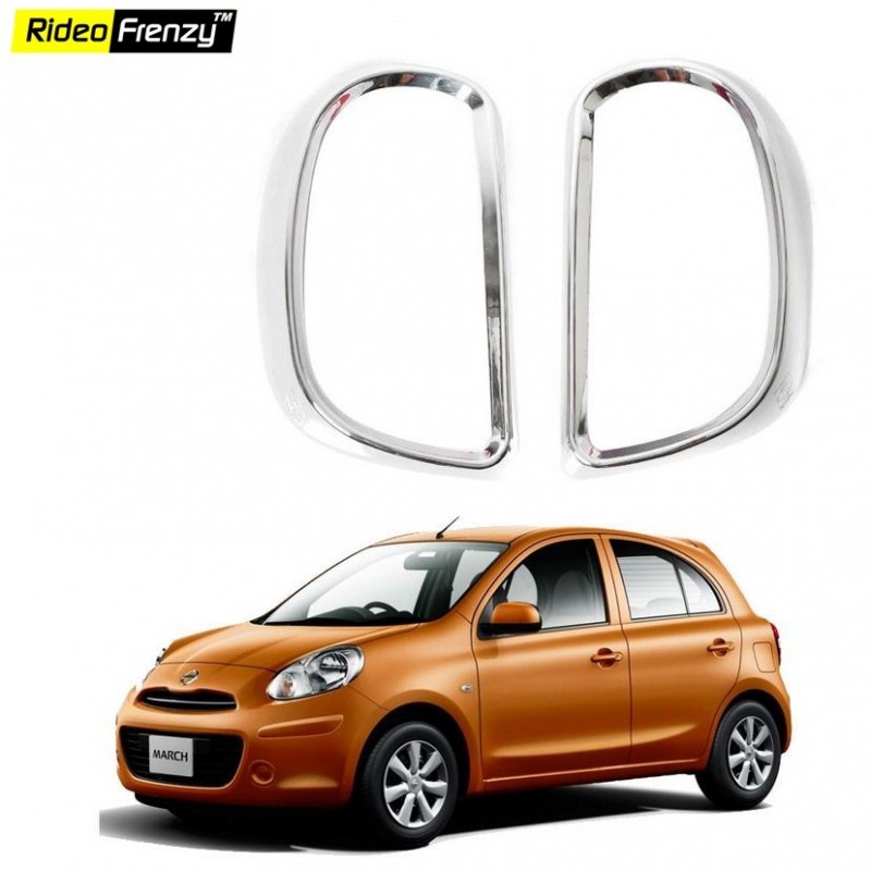 Buy Nissan Micra Chrome Tail Light Covers online at low prices | Rideofrenzy