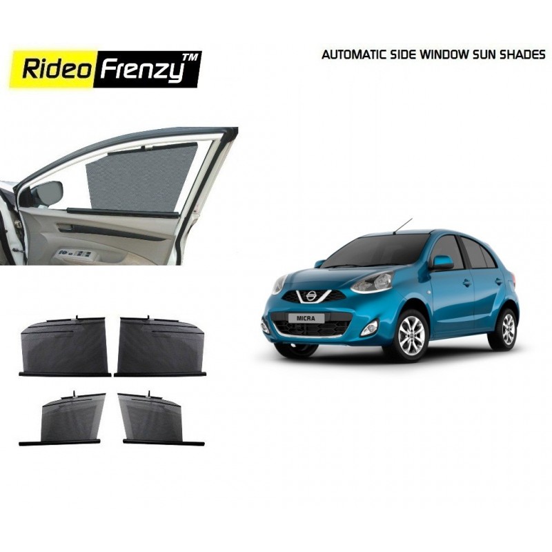 Buy Nissan Micra Automatic Side Window Sun Shades online at low prices | Rideofrenzy