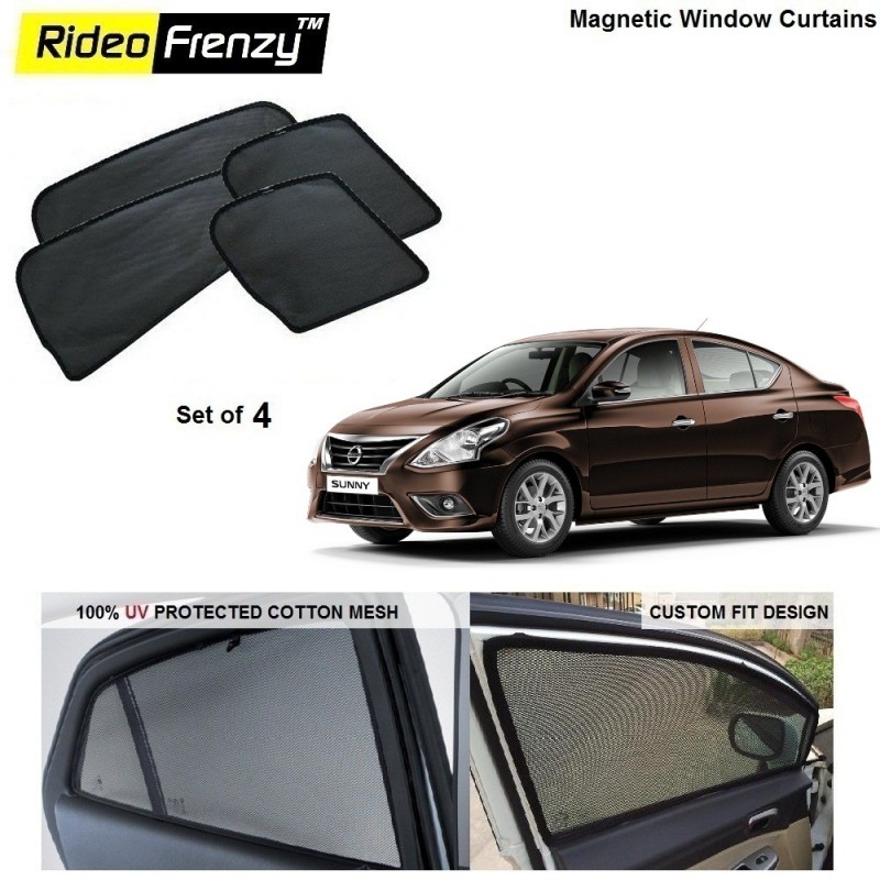 Buy Nissan Sunny Magnetic Car Window Sunshades online at low prices | Rideofrenzy