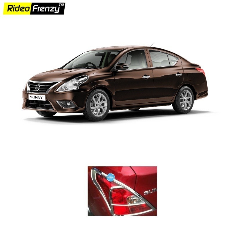 Buy Premium Nissan Sunny Chrome Tail Light Covers at low prices | RideoFrenzy