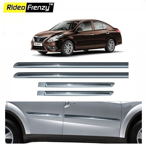 Buy Nissan Sunny Silver Chromed Side Beading online at low prices | Rideofrenzy