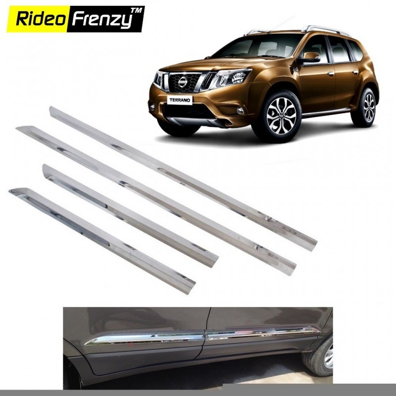 Buy Stainless Steel Nissan Terrano Chrome Side Beading online | Rideofrenzy