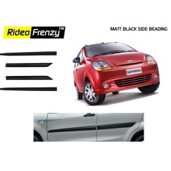 Buy Chevrolet Spark Matt Black Side Beading online | Rideofrenzy