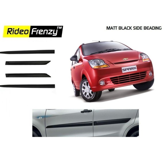 Buy Chevrolet Spark Matt Black Side Beading online | Rideofrenzy